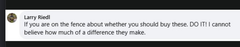 Customer Facebook comment